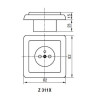 Zásuvka zapuštěná Z 3111, bílá ŠTANDARD